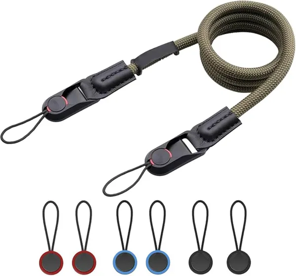 NESLIN Camera Strap Quick Release, Climbing Rope Adjustable Padded Strap, Crossbody Strap Camera Neck Shoulder Strap Universal Fit for SLR DSLR Digital Mirrorless Camera Man Photog