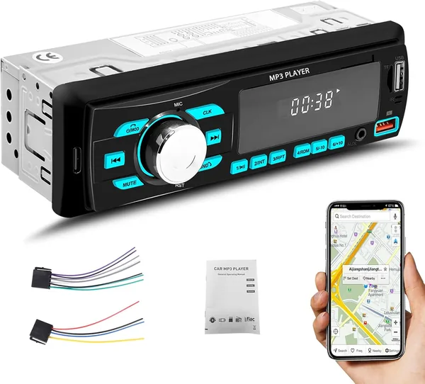 GOHHDL Bluetooth 5.1 Radio para Coche de 1 DIN