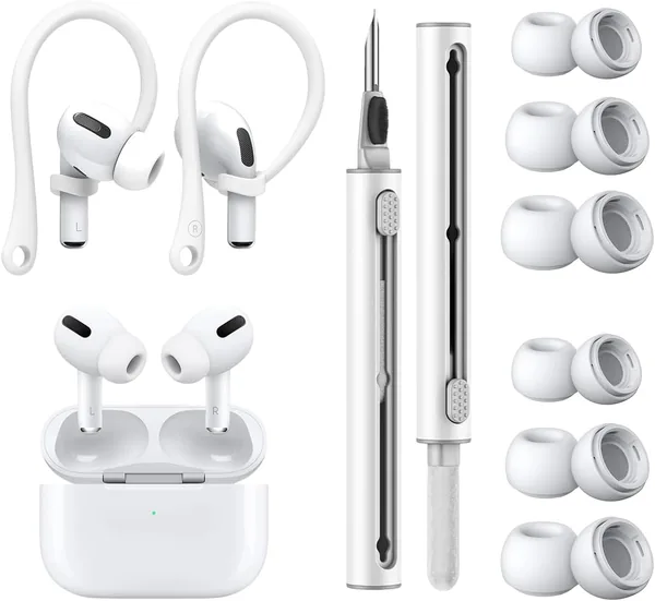 Almohadillas TOFAYUGYL para AirPods Pro y AirPods Pro 2, 6 Pares de Repuesto + Ganchos + Limpiador