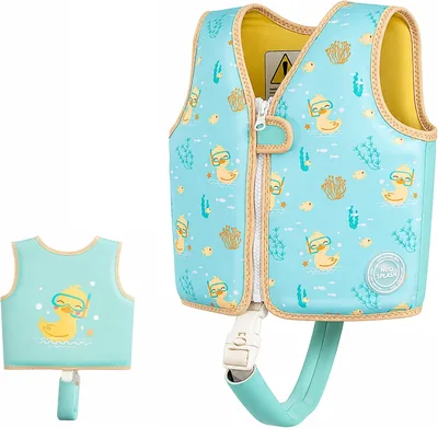 Chaleco de natación de neopreno para niños con correa de seguridad ajustable - 1-3 y 3-6 años - Mejor Oferta