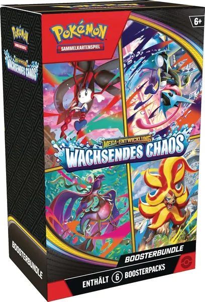 Pokémon Trading Card Game: Booster Bundle Mega Evolution - Growing Chaos (6 Boosterpacks)