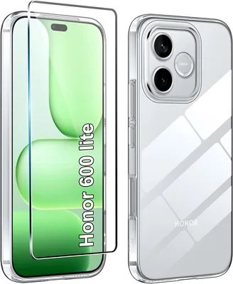 Coperchio Rojeuinn per Honor 600 Lite 5G + 1 Pezzo Vetro Temperato, Custodia Protettiva in Silicone Antifall e Anti-Polvere