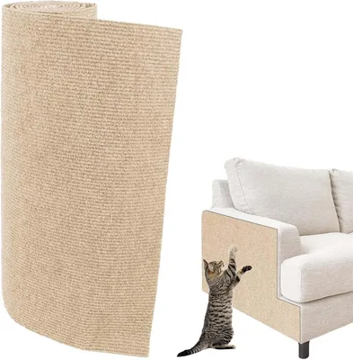 Protector de Sillones para Gatos Rascador, 40×200cm, Beige - Autoadhesivo y Recortable