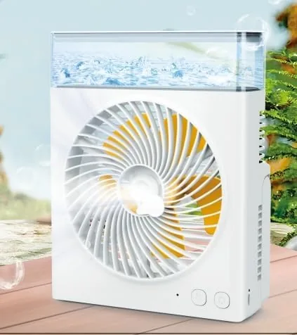 Tragbarer Nebel-Ventilator mit 8000mAh Akku, 8 Zoll, Wassertank, USB, für Büro & Zuhause - Best Deal