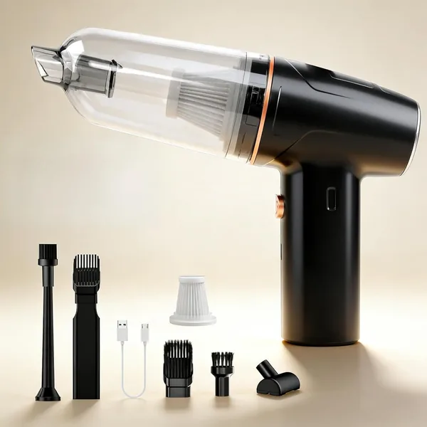 Car Vacuum Cleaner, 12000PA Cordless Handheld, Brushless DC Motor, Mini Portable Rechargeable