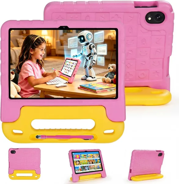 Tablette tactile 10 pouces HD Android 15 Tablette éducative pour enfants, 8 Go de RAM + 128 Go ROM (extensible à 1 To), Wi-Fi 5G