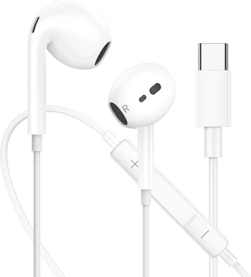 iPhone 17/16/15 Headphones Cable USB-C Earphones HiFi Stereo