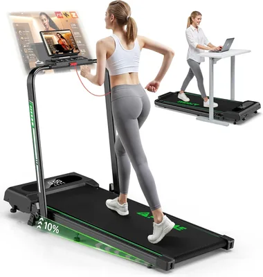 Treadmill Tapirulan 1-12 km/h, 5 in 1 con Telaio Pieghevole, Display LED Doppio, Compatibile App - Sconto 22% Off