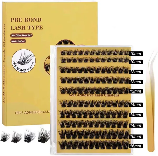 BananaHome Self-Adhesive False Eyelash Clusters 120 Clusters Press On Lashes Kit