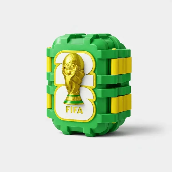 Porta Figurinhas Caixa Tema Copa do Mundo 2026 Brasil com Ta a 3D para Cole o de Figurinhas