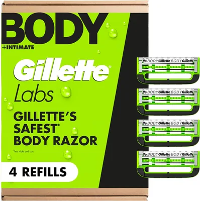 Gillette Labs Body Razor Blades 4x Anti-Ingrown