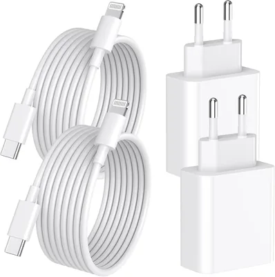 Chargeur rapide Apple MFi certifié iPhone 14/13/12/11 Pro Max - 4 pack