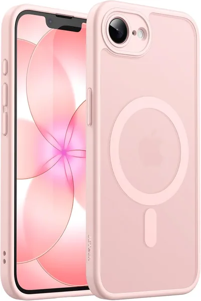 JETech Magnetyczne Etui dla iPhone 17e (2026) / iPhone 16e, Półprzezroczyste Matowe Tylne Smukłe Odpor z MagSafe, Najlepsza Oferta