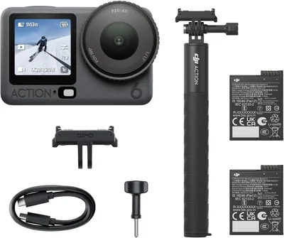 DJI Osmo Action 6 Pack: Captura más con cámara de acción 8K para múltiples escenarios | Sensor cuadrado de 1/1.1″, apertura variable, dis