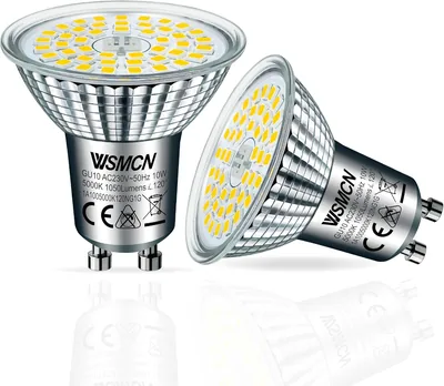 WSMCN GU10 PAR16 LED Lámparas de Color Blanco Fresco, 10W Equivalente a 140W Halógeno, 5000K 1050 Lumens, No Dimmable, AC 230V, Sin Parpadeo Mejor Oferta