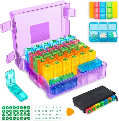 Monthly Pill Box Organiser - Large 3 Times a Day with Travel Bag