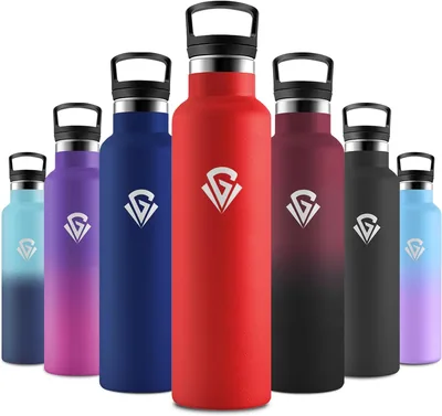 Bottiglia d'Acqua in Acciaio Inossidabile da 750 ml, Doppia Crosta, Senza BPA, per Bevande Gassate, Scuola, Campeggio e Uso Quotidiano - Sconto del 45%