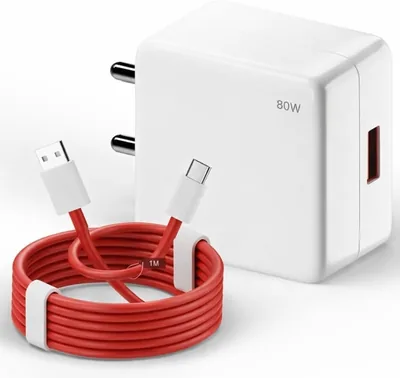 78% ऑफ! 80W सुपर VOOC फास्ट चार्जर के साथ टाइप-C केबल | वनप्लस चार्जर 100W ऑरिजिनल फास्ट चार्जिंग एडाप्टर, वनप्लस के लिए