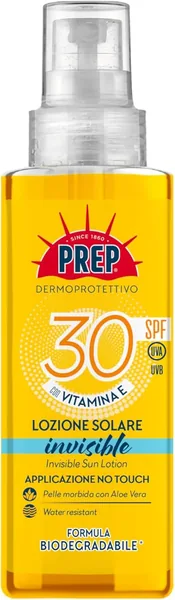 Preparazione - Crema solare invisibile, SPF 30, con Vitamina E e succo di Aloe organico. Protegge dai raggi UVA/UVB. Pelle morbida e protetta