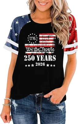 CAZYCHILD 4th of July Patriotic Shirt - Red White Blue Tee Best Deal