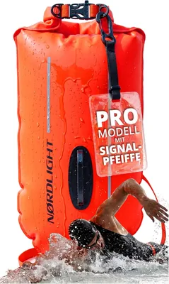 Nordlight Schwimmboje - Trockentasche für Schwimmen Erwachsene Wasserdichtes Beutel, Aufblasbarer Wasserdichter Beutel + Boje für Triathlon Best Deal