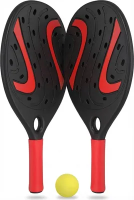 Set di Raquette da Padel da Spiaggia con Pallina Morbida - Legno, Per Mare, Spiaggia, Piscina, Giardino - Best Deal