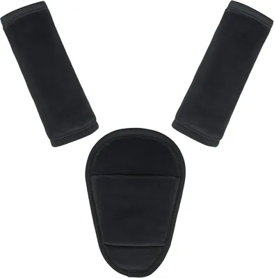 COOLBEBE 3 Pcs Stroller Straps Pads - Soft Breathable Fabric Black Best Deal