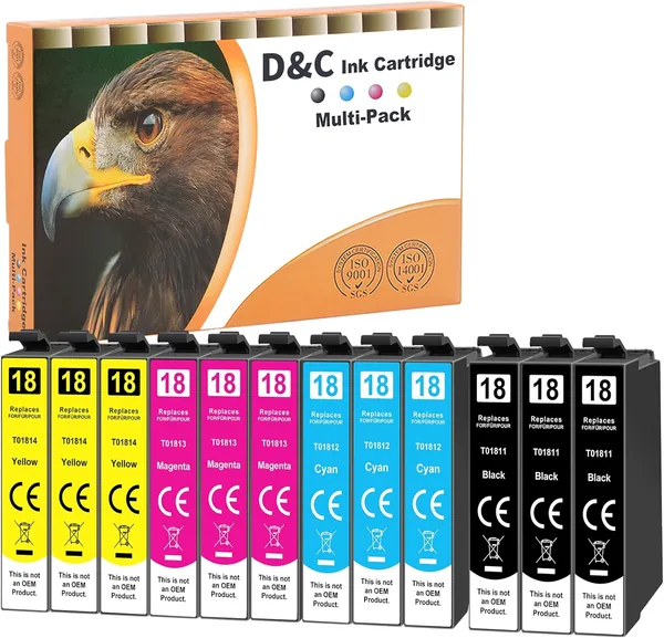 Cartouches d'encre compatibles Epson 18XL XL pour plusieurs imprimantes