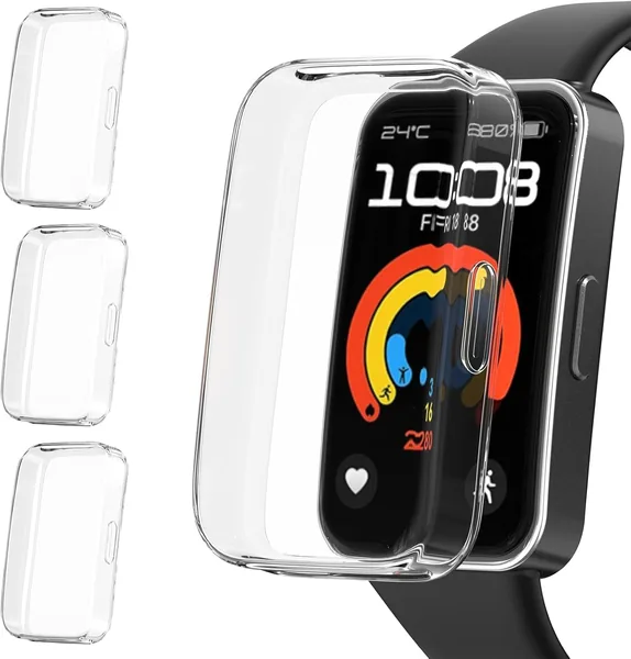 Huawei Band 10/9/8 Screen Protector Cases - 3-Pack Clear TPU Bumper
