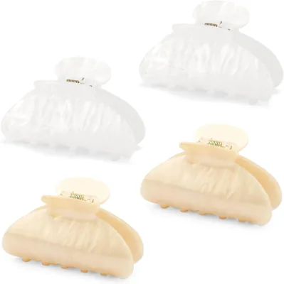 Vovii 4Pcs Acrylic Hair Claw Clips Bulk for Women - SGD 24.30