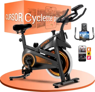 Cursor Fitness Bicicletta da Palestra Professionale per Casa, con Misurazione della Frequenza Cardiaca e Display LED, Spin - Miglior Affare