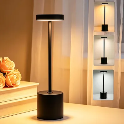 LED Table Lamp USB Rechargeable Dimmable Touch Control