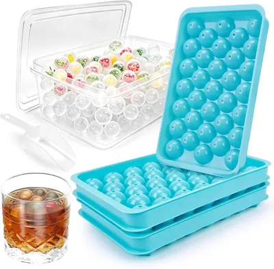 3 Piezas Moldes para Hielo Redondo