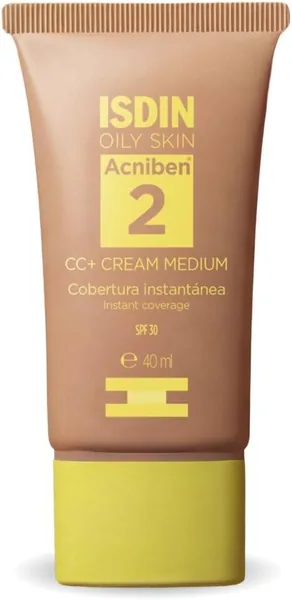ISDIN Acniben CC+ CREAM SPF30 Anti-Blemish Moisturizing Coverage for Oily or Acne-Prone Skin