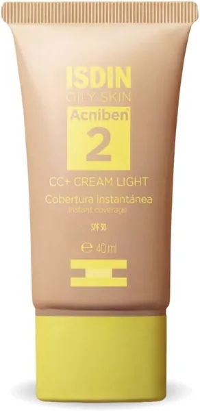 ISDIN Acniben CC+ CREAM SPF30 Anti-Blemish Moisturizing Coverage for Oily or Acne-Prone Skin
