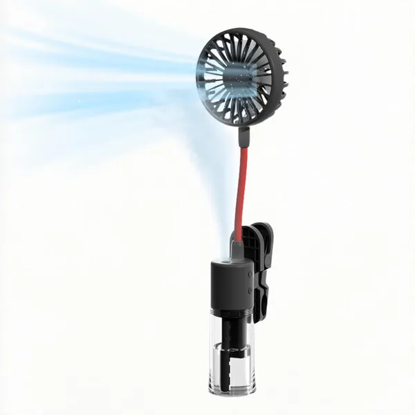 Sinlay Handheld Fan mit Wasserkühlung - Kleiner Handventilator mit 360° verstellbarem Clip, wiederaufladbarer Batterie