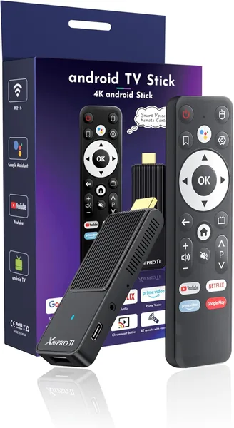 Clé TV Android 14.0 2026 4K Ultra HD 2 Go RAM 16 Go ROM RK3518 CPU Wi-Fi 6 BT 5.0 3D HDR10 Smart TV Best Deal