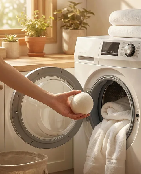 Raw Wool Dryer Balls, Organic Natural Laundry Ball, Fabric Softener, Reduce Wrinkles, Static & Lint, Save Drying Time, Eco-Friendely and Reusable, White