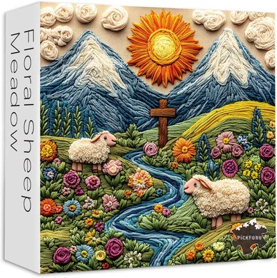 Flower Puzzles 1000 Pieces, Mountain Sheep Art