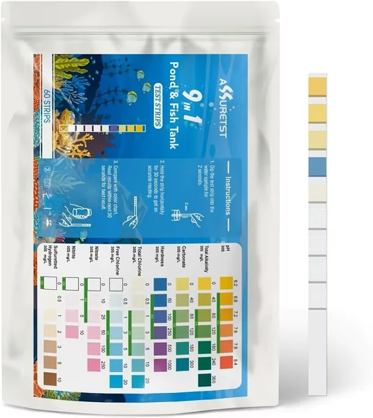 9-in-1 Aquarium Water Test Kit - 60 Strips Fast & Accurate Testing Best Deal