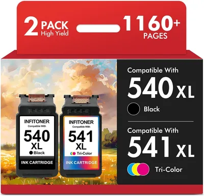 Druckerpatronen 540/541 TS5150 MG3600: Kompatibel für Canon 540XL/541XL, Multipack, Ersatz für Canon Pixma - 24% Rabatt