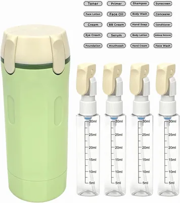 4 in 1 Travel Dispenser Bottle - Leak-Proof & TSA Approved - Best Deal