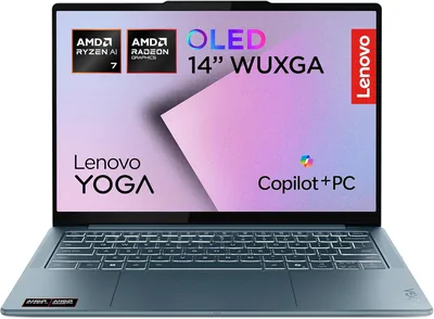 Lenovo Yoga Slim 7 14AKP10 - Ordinateur portable 14 pouces WUXGA (AMD Ryzen AI 7 350, 32 Go RAM, 1 To SSD, AMD Radeon 860M Graphiques, Windows) - 11% de réduction