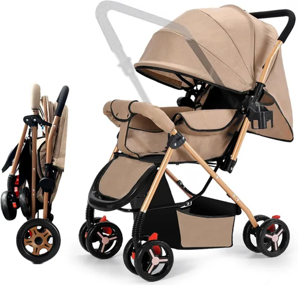 Lightweight 2-in-1 Stroller - Foldable & Strong