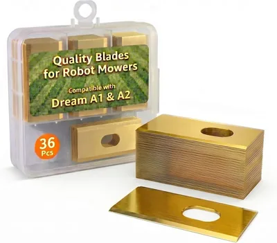 Intckwan 36 stk ersatzblader kompatibel med Dreame A1/A2/A1 Pro/A1 Ultra/M1/M2 robotmålar, 0.9mm stål