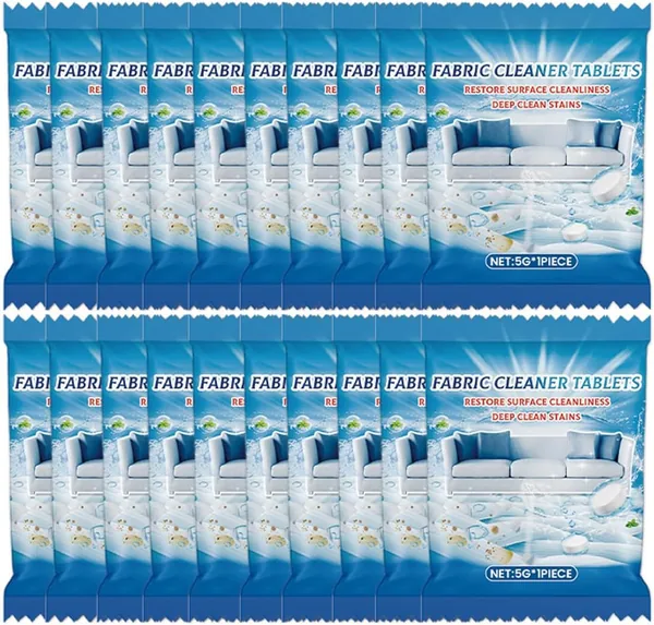 SYOSI Multi-functional Fabric Sofa Cleaner Tablets for Deep Cleaning and Stain Removal, 20 Pieces Concentrated Effervescent Sheets
