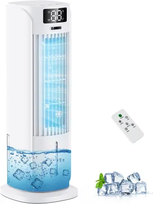 Rafraîchisseur d'Air 4 en 1, Climatiseur Mobile avec 6 Vitesses et Oscillation 90° - Best Deal