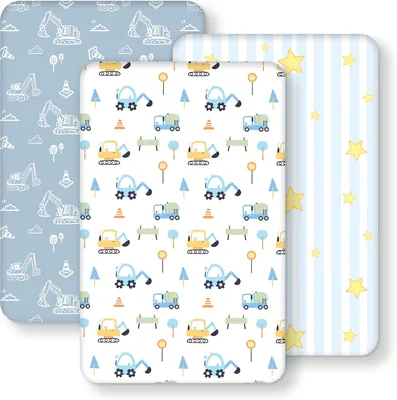 Fiemol Next to Me Crib Sheets, 83x50cm, Pack of 3, Mattress Covers