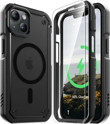 Funda Magnética ORETECH para iPhone 15, con 2x Protector de Pantalla, Bumper Antigolpes Resistente a Caídas