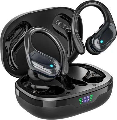 Wireless Sports Earbuds - 80hr Playtime, Noise Canceling